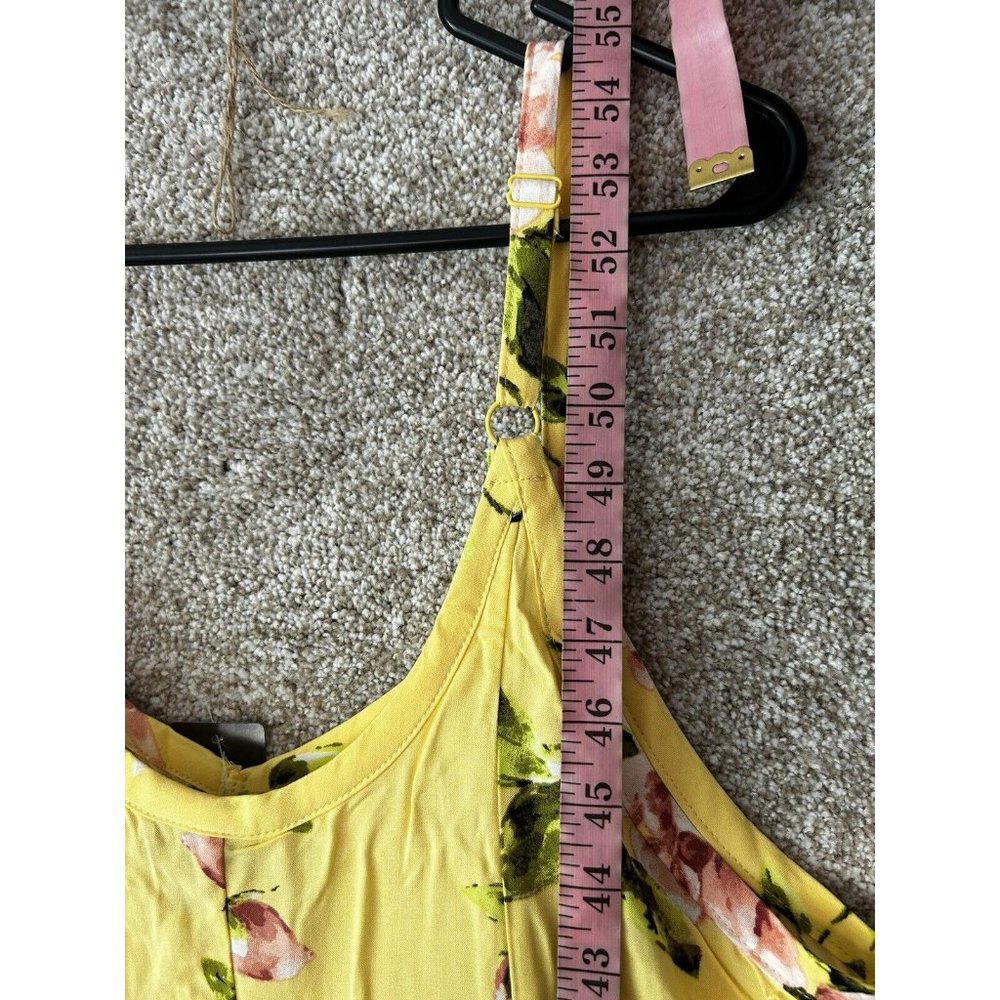 Torrid Yellow Floral Challis Trapeze Maxi Dress Size Med/Large (00) - Picture 8 of 8